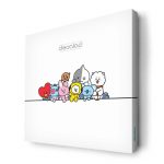 لوحة جدارية قماش كانفس باطار خشبي داخلي بتصميم خط السعادة شخصيات BT21