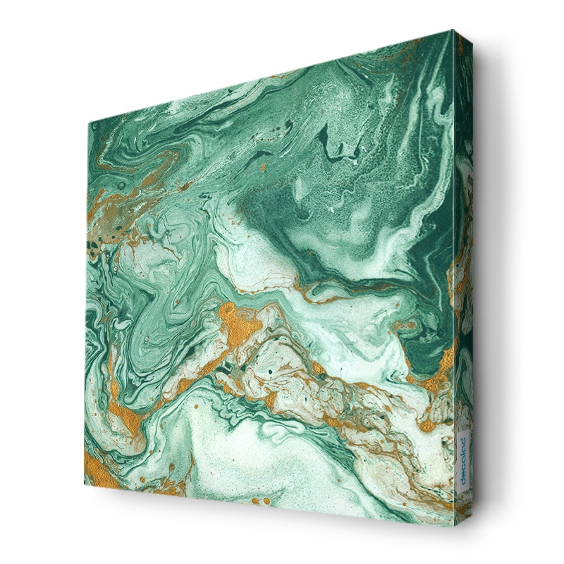 لوحة جدارية قماش كانفس باطار خشبي داخلي بتصميم ذهبي وأخضر لوحة جدارية قماش كانفس باطار خشبي داخلي بتصميم ذهبي وأخضر