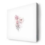 لوحة جدارية قماش كانفس باطار خشبي داخلي بتصميم رسمه ورده