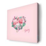 لوحة جدارية قماش كانفس باطار خشبي داخلي بتصميم زوجين الحب فلامنغو