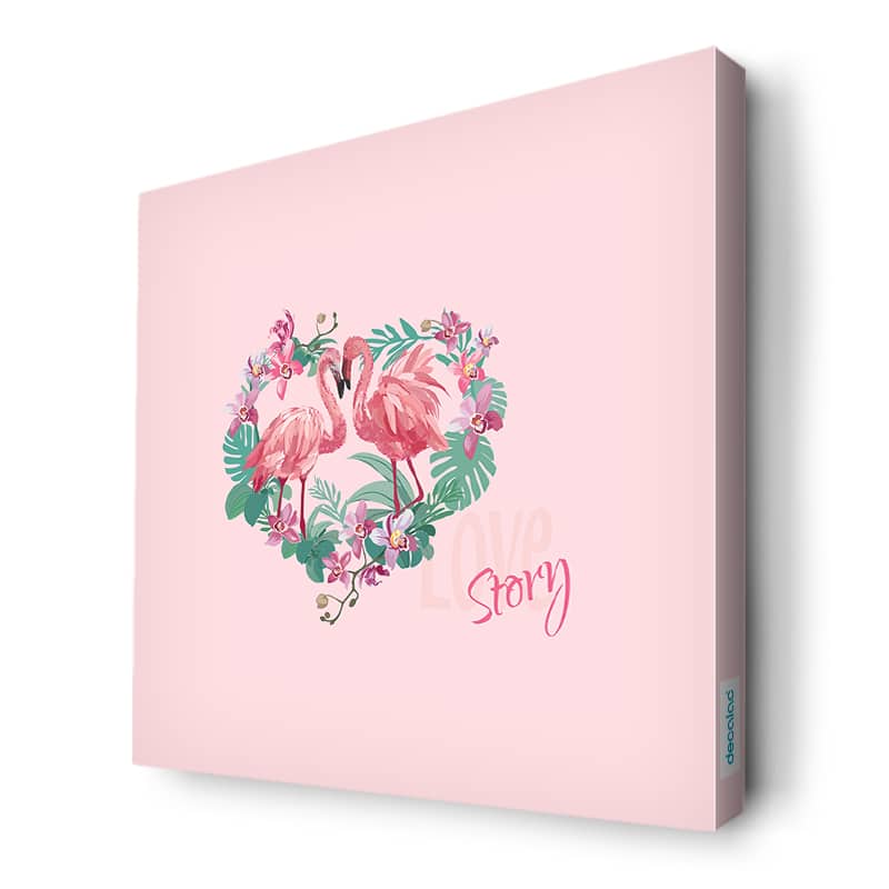 لوحة جدارية قماش كانفس باطار خشبي داخلي بتصميم زوجين الحب فلامنغو لوحة جدارية قماش كانفس باطار خشبي داخلي بتصميم زوجين الحب فلامنغو