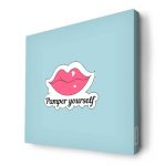 لوحة جدارية قماش كانفس باطار خشبي داخلي بتصميم شفاه جذابه