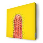 لوحة جدارية قماش كانفس باطار خشبي داخلي بتصميم صبار