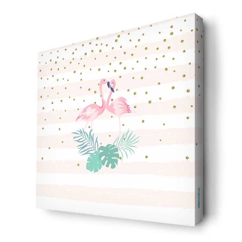 لوحة جدارية قماش كانفس باطار خشبي داخلي بتصميم طائر الفلامنجو لوحة جدارية قماش كانفس باطار خشبي داخلي بتصميم طائر الفلامنجو