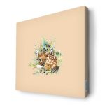 لوحة جدارية قماش كانفس باطار خشبي داخلي بتصميم غزال صغير