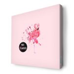 لوحة جدارية قماش كانفس باطار خشبي داخلي بتصميم فلامنجو وردي