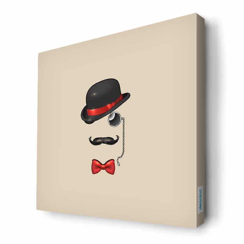 لوحة جدارية قماش كانفس باطار خشبي داخلي بتصميم قبعة وشوارب لوحة جدارية قماش كانفس باطار خشبي داخلي بتصميم قبعة وشوارب