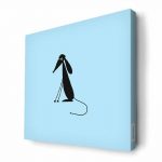 لوحة جدارية قماش كانفس باطار خشبي داخلي بتصميم كلب كرتوني