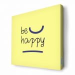 لوحة جدارية قماش كانفس باطار خشبي داخلي بتصميم كن سعيد