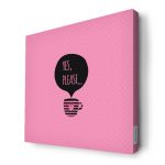 لوحة جدارية قماش كانفس باطار خشبي داخلي بتصميم كوب بعباره