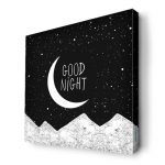 لوحة جدارية قماش كانفس باطار خشبي داخلي بتصميم ليله سعيده