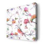 لوحة جدارية قماش كانفس باطار خشبي داخلي بتصميم مورد