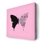 لوحة جدارية قماش كانفس باطار خشبي داخلي بتصميم نصف فراشة