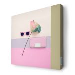 لوحة جدارية قماش كانفس باطار خشبي داخلي بتصميم ورد مميز