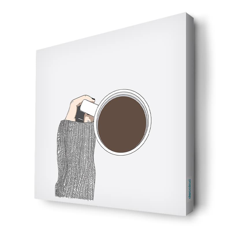 لوحة جدارية قماش كانفس باطار خشبي داخلي بتصميم وقت القهوة لوحة جدارية قماش كانفس باطار خشبي داخلي بتصميم وقت القهوة