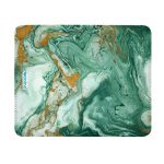 ماوس باد جلدية بتصميم ذهبي وأخضر