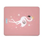 ماوس باد جلدية بتصميم فلامنجو بتاج