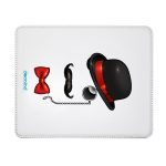 ماوس باد جلدية بتصميم قبعة وشوارب