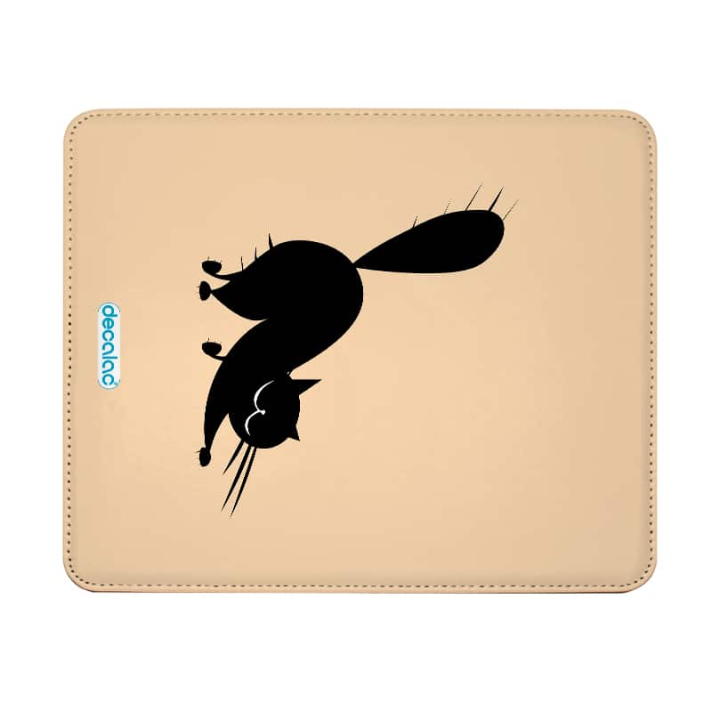 ماوس باد جلدية بتصميم قط اسود ماوس باد جلدية بتصميم قط اسود
