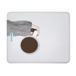 ماوس باد جلدية بتصميم وقت القهوة