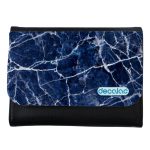 محفظة جلد  بتصميم أزرق وأبيض محفظة جلد  بتصميم أزرق وأبيض