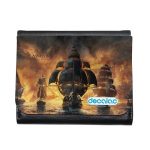 محفظة جلد  بتصميم أساسنز كريد بلاك فلاغ