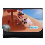 محفظة جلد  بتصميم اجازه أولاف