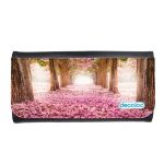 محفظة جلد  بتصميم اشجار الساكورا