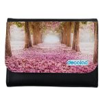 محفظة جلد  بتصميم اشجار الساكورا محفظة جلد  بتصميم اشجار الساكورا