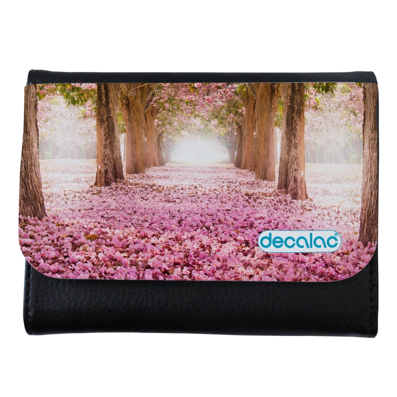 محفظة جلد  بتصميم اشجار الساكورا محفظة جلد  بتصميم اشجار الساكورا