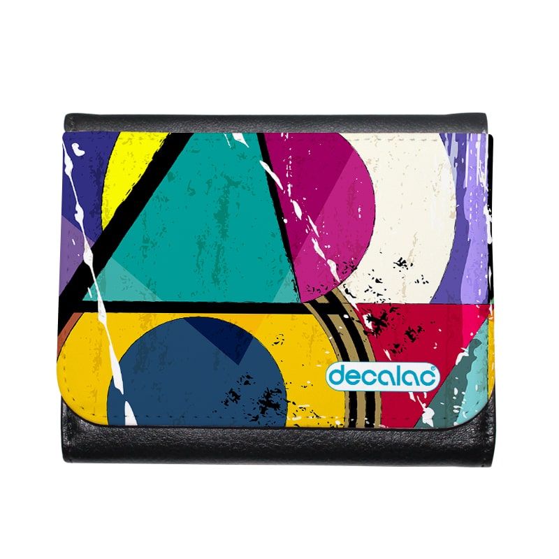 محفظة جلد  بتصميم اشكال هندسيه محفظة جلد  بتصميم اشكال هندسيه