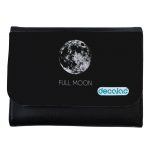 محفظة جلد  بتصميم اكتمال القمر