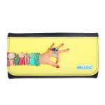 محفظة جلد  بتصميم اكسسوارات يد امرأة محفظة جلد  بتصميم اكسسوارات يد امرأة