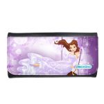 محفظة جلد  بتصميم الاميرة بيلا بفستان لامع