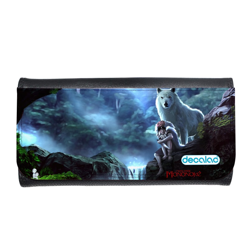 محفظة جلد بتصميم الاميرة مونونوكي مع ذئب محفظة جلد بتصميم الاميرة مونونوكي مع ذئب