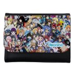 محفظة جلد  بتصميم الشخصيات اللطيفه كل الانميات