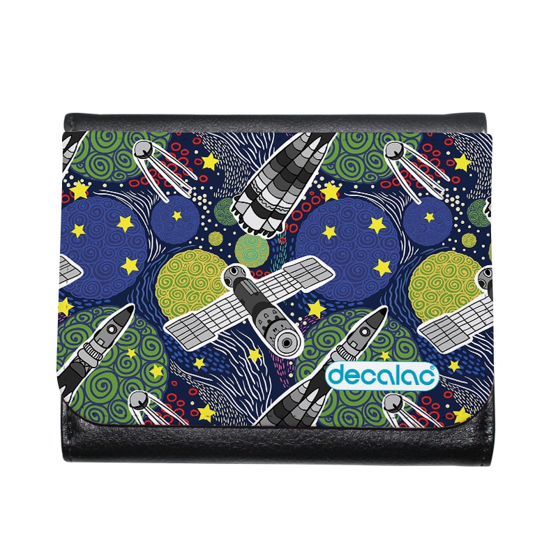 محفظة جلد بتصميم الفضاء الخارجي محفظة جلد بتصميم الفضاء الخارجي