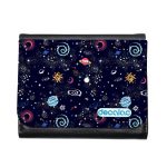 محفظة جلد  بتصميم الفضاء والمجرة محفظة جلد  بتصميم الفضاء والمجرة