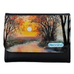 محفظة جلد  بتصميم انعكاس الغروب