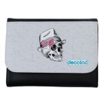 محفظة جلد  بتصميم جمجمه بقبعه محفظة جلد  بتصميم جمجمه بقبعه