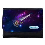 محفظة جلد  بتصميم جيتار ومفاتيح بيانو