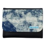 محفظة جلد  بتصميم جينز محفظة جلد  بتصميم جينز