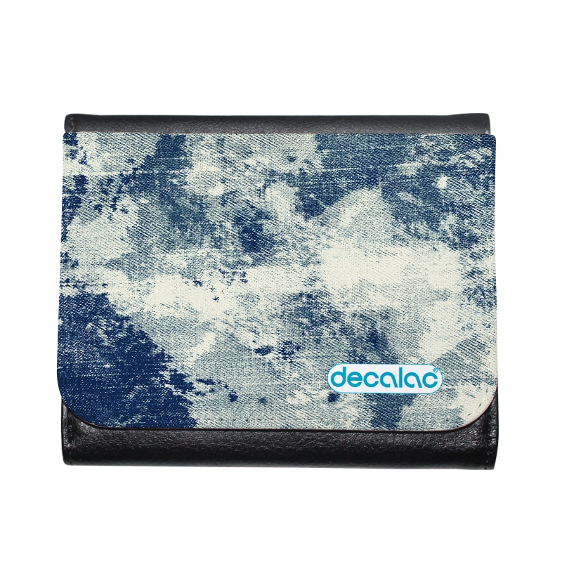 محفظة جلد بتصميم جينز محفظة جلد بتصميم جينز