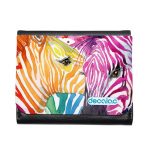 محفظة جلد  بتصميم حمار وحشي ملون محفظة جلد  بتصميم حمار وحشي ملون