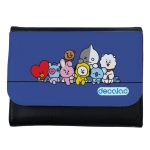 محفظة جلد  بتصميم خط السعادة شخصيات BT21