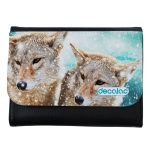 محفظة جلد  بتصميم ذئب