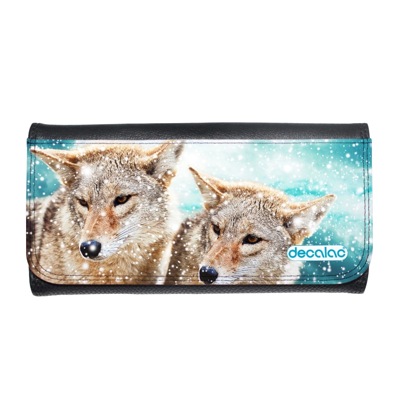محفظة جلد  بتصميم ذئب محفظة جلد  بتصميم ذئب