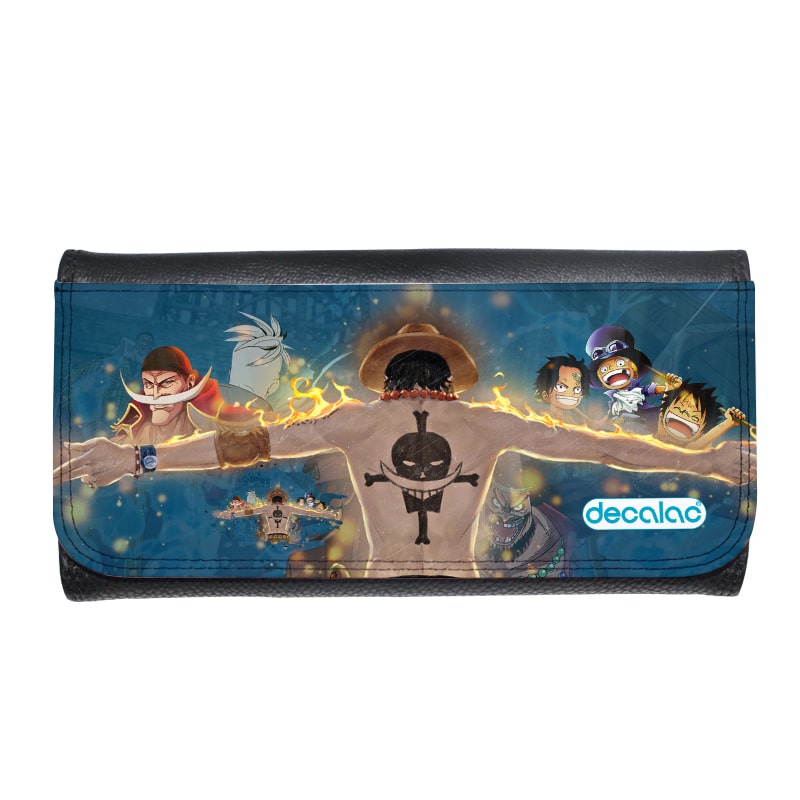 محفظة جلد  بتصميم ذكريات إيس ون بيس محفظة جلد  بتصميم ذكريات إيس ون بيس