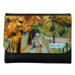 محفظة جلد  بتصميم رسم الطبيعه