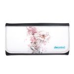 محفظة جلد  بتصميم رسمه ورده